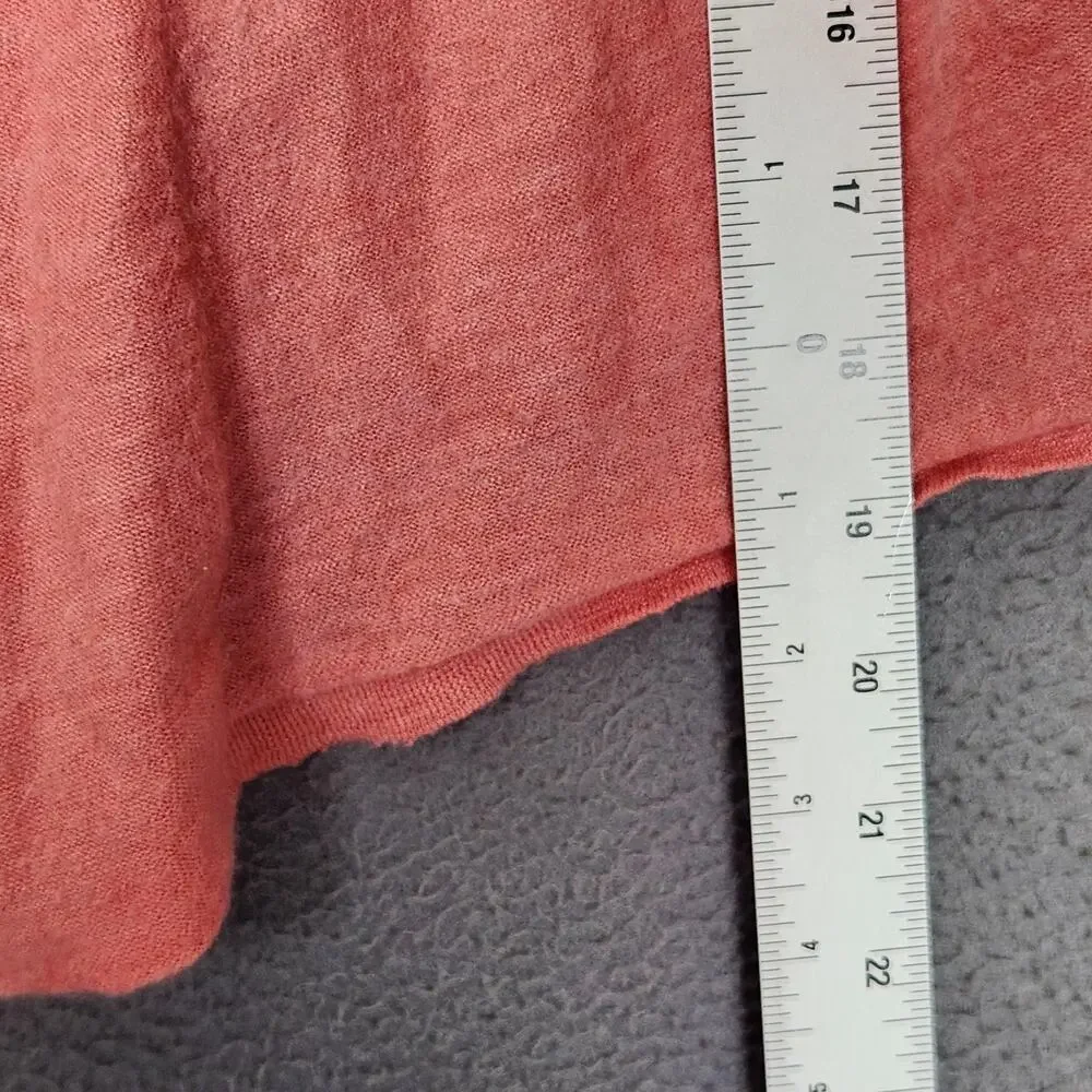 Eileen Fisher Sweater Womens Medium Pink 100% Cashmere Open Cardigan Knit